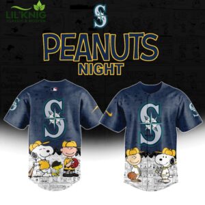 Seattle Mariners MLB x 75th Anniversary of Peanuts Limited Edition Baseball Jersey 2025