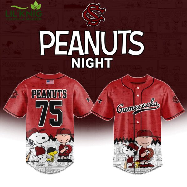 South Carolina Gamecocks x Peanuts Night Jersey “Celebrating the 75th Anniversary of Peanuts” Limited Edition