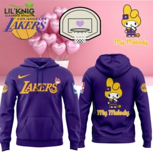 Special New Los Angeles Lakers x My Melody Hoodie 2025 Limited Edition