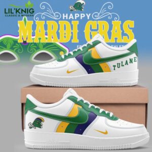 Tulane Baseball Limited Edition “Mardi Gras 2025” AF1 Shoes