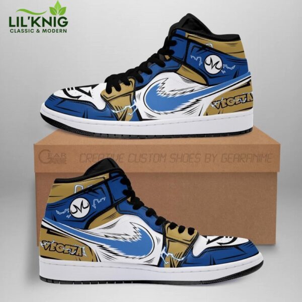 Vegeta AJ1 Sneakers Custom Ki Blast Blue Limited Edition