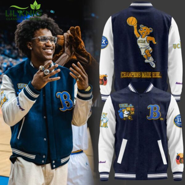 Welcome Back Home UCLA Champions Made Here Limited Edition Bomber Jacket