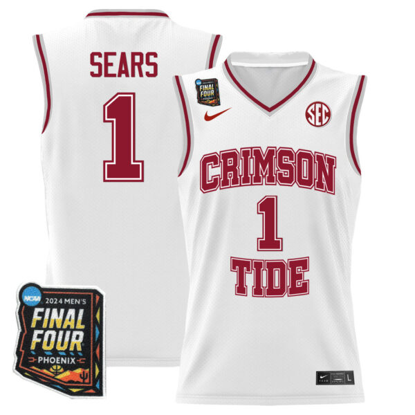 Alabama Crimson Tide 2024 Final Four Patch Basketball Jersey – Limited Edition