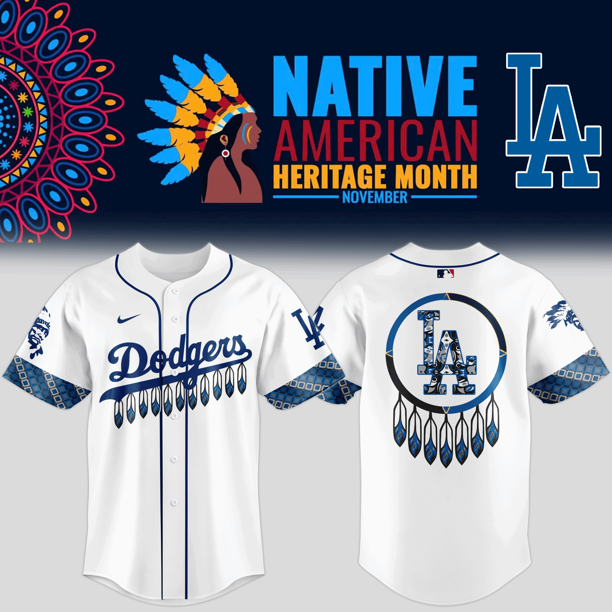 Unisex Nike Los Angeles Dodgers 2024 MLB Native American Heritage Month Premium Limited Jersey Unisex Nike Los Angeles Dodgers 2024 MLB Native American Heritage Month Premium Limited Jersey