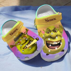 Footwearmerch Shrek Cartoon Crocs Crocband Clogs Shoes Comfortable For Men Women and Kids
