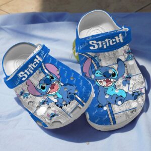 Footwearmerch Stitch Cartoon Crocs Crocband Clogs Shoes Comfortable For Men Women and Kids