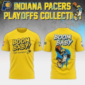 Boom Baby Indiana Pacers 2025 NBA Playoff T-Shirt – Basketball Fan Edition