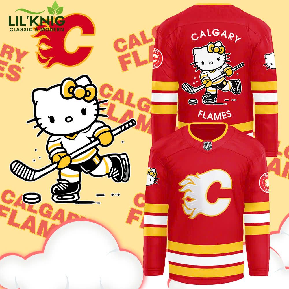 2024 Calgary Flames x Hello Kitty 50th Anniversary Jersey (Red) - Unique Fan Gear 2024 Calgary Flames x Hello Kitty 50th Anniversary Jersey (Red) - Unique Fan Gear