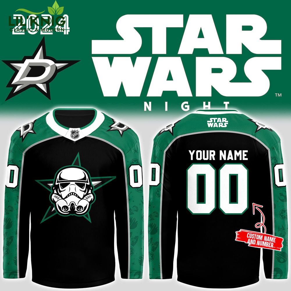 2024 Dallas Stars x Star Wars Night Personalized Fan Jersey 2024 Dallas Stars x Star Wars Night Personalized Fan Jersey