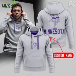 2024 Unrl X Minnesota Vikings Hot Design 2024 Custom Name Hoodie