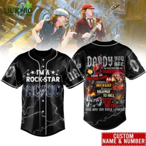 AC/DC I Am A Rock Star Baseball Jersey – Vintage Rock Band Shirt