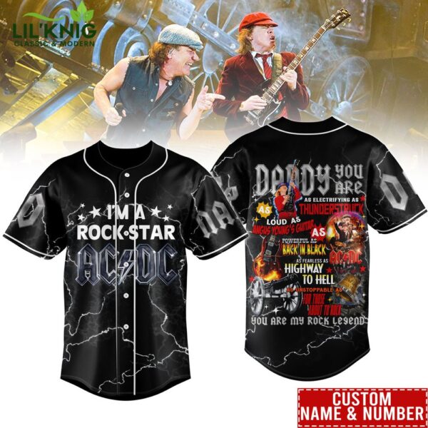 AC/DC I Am A Rock Star Baseball Jersey – Vintage Rock Band Shirt