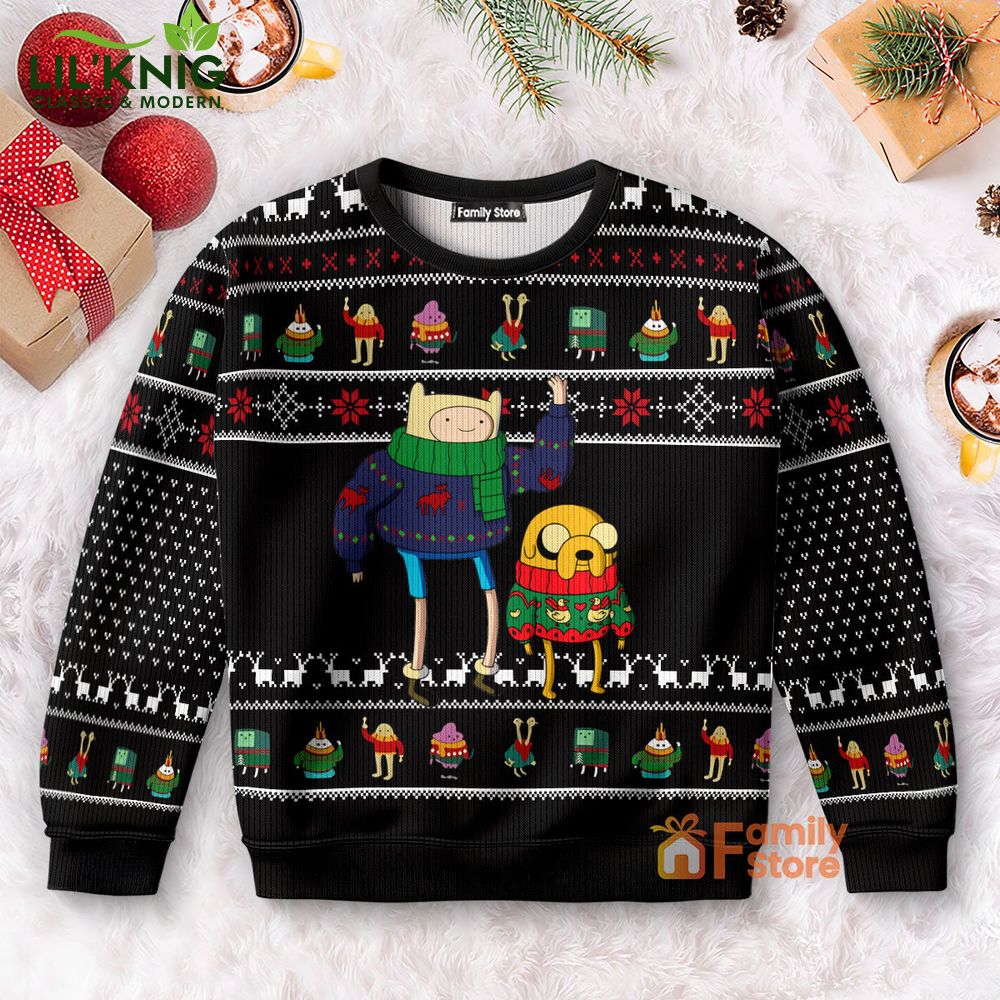 Adventure Time Pattern New Design Ugly Sweater 2024 Christmas 2024 Adventure Time Pattern New Design Ugly Sweater 2024 Christmas 2024