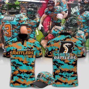 Arizona Rattlers Military Nights Polo Shirt 2025 – Indoor Football Tribute Apparel