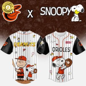 Baltimore Orioles MLB “75th Anniversary of Peanuts” Snoopy Special Edition Jersey 2025