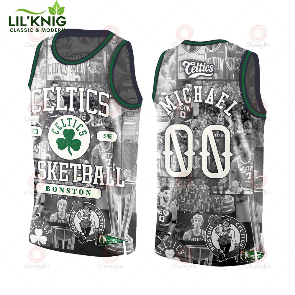 Celtics Michael Championship Jersey "Legends Never Fade" 3D All-Over Print Basketball Jersey Celtics Michael Championship Jersey "Legends Never Fade" 3D All-Over Print Basketball Jersey