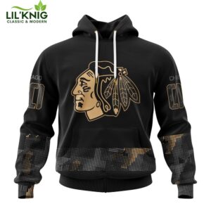 Chicago Blackhawks NHL Personalized Military Appreciation Design Hoodie – Fan Apparel