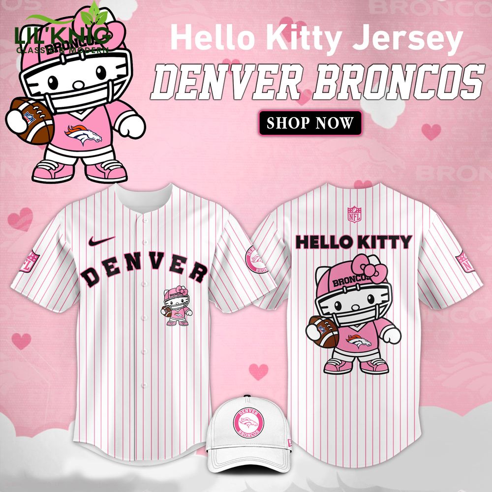 Denver Broncos x Kitty Pink Jersey Limited Edition – Custom Fan Gear Denver Broncos x Kitty Pink Jersey Limited Edition – Custom Fan Gear