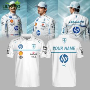 Ferrari White Polo Shirt 2025 – Custom Name F1 Fan Shirt