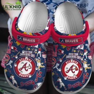 Footwearmerch Atlanta Braves Baseball team MLB Sport Custom Name Crocs Clogs Crocband Shoes Comfortable