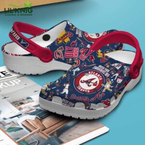 Footwearmerch Atlanta Braves Baseball team MLB Sport Custom Name Crocs Clogs Crocband Shoes Comfortable