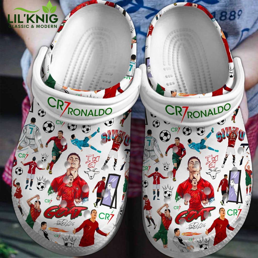 Footwearmerch Cristiano Ronaldo CR7 Crocs Crocband Clogs Shoes Footwearmerch Cristiano Ronaldo CR7 Crocs Crocband Clogs Shoes