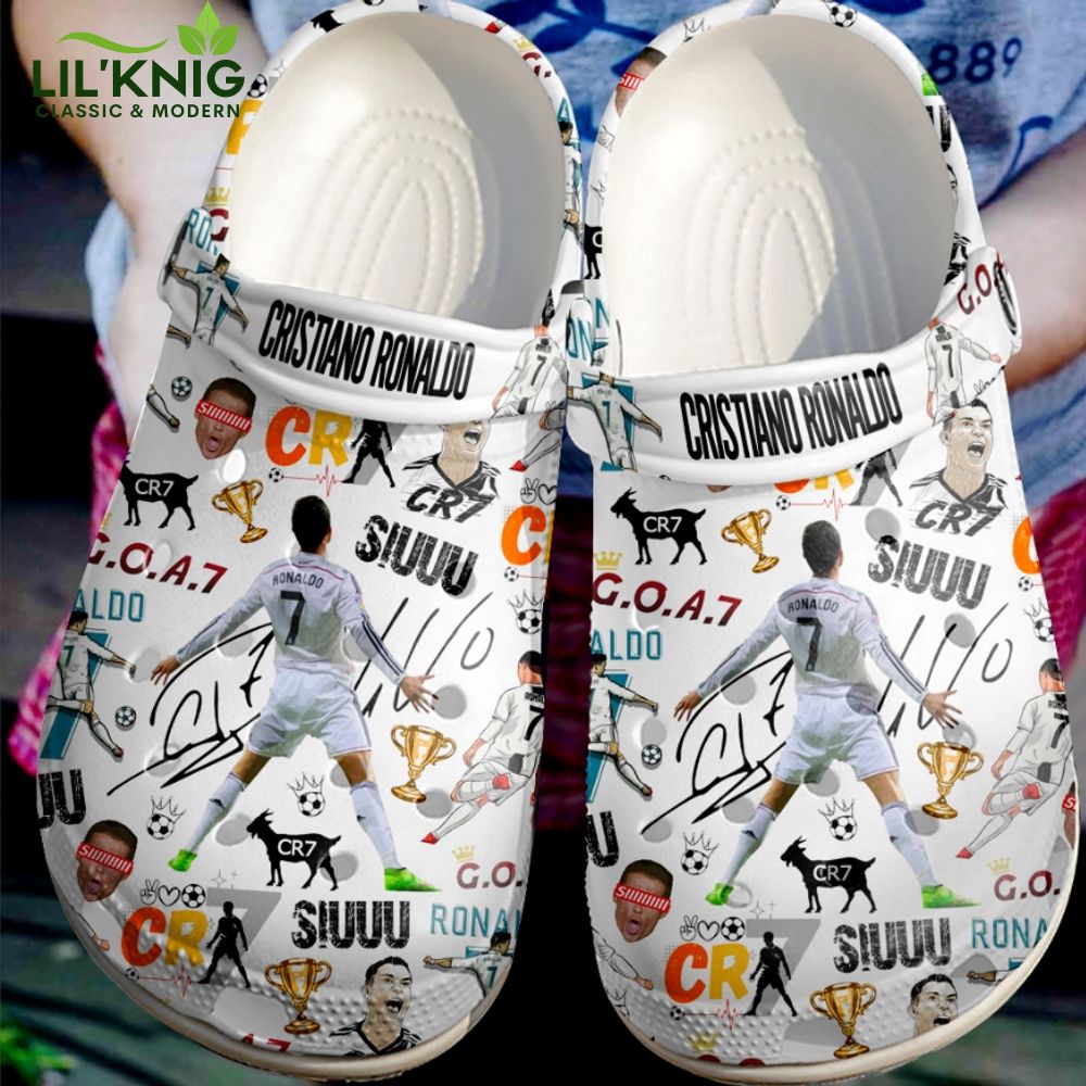 Footwearmerch Cristiano Ronaldo CR7 Crocs Crocband Clogs Shoes Comfortable Footwearmerch Cristiano Ronaldo CR7 Crocs Crocband Clogs Shoes Comfortable
