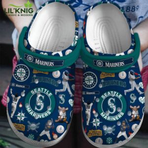 Footwearmerch Seattle Mariners Baseball team MLB Sport Crocs Clogs Crocband Shoes Comfortable For Men Women and Kids