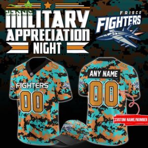 Frisco Fighters Military Nights Football Jersey 2025 – IFL Tribute Edition