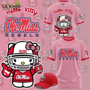 Limited Edition Ole Miss Football x Hello Kitty T-Shirt – Fun College Apparel