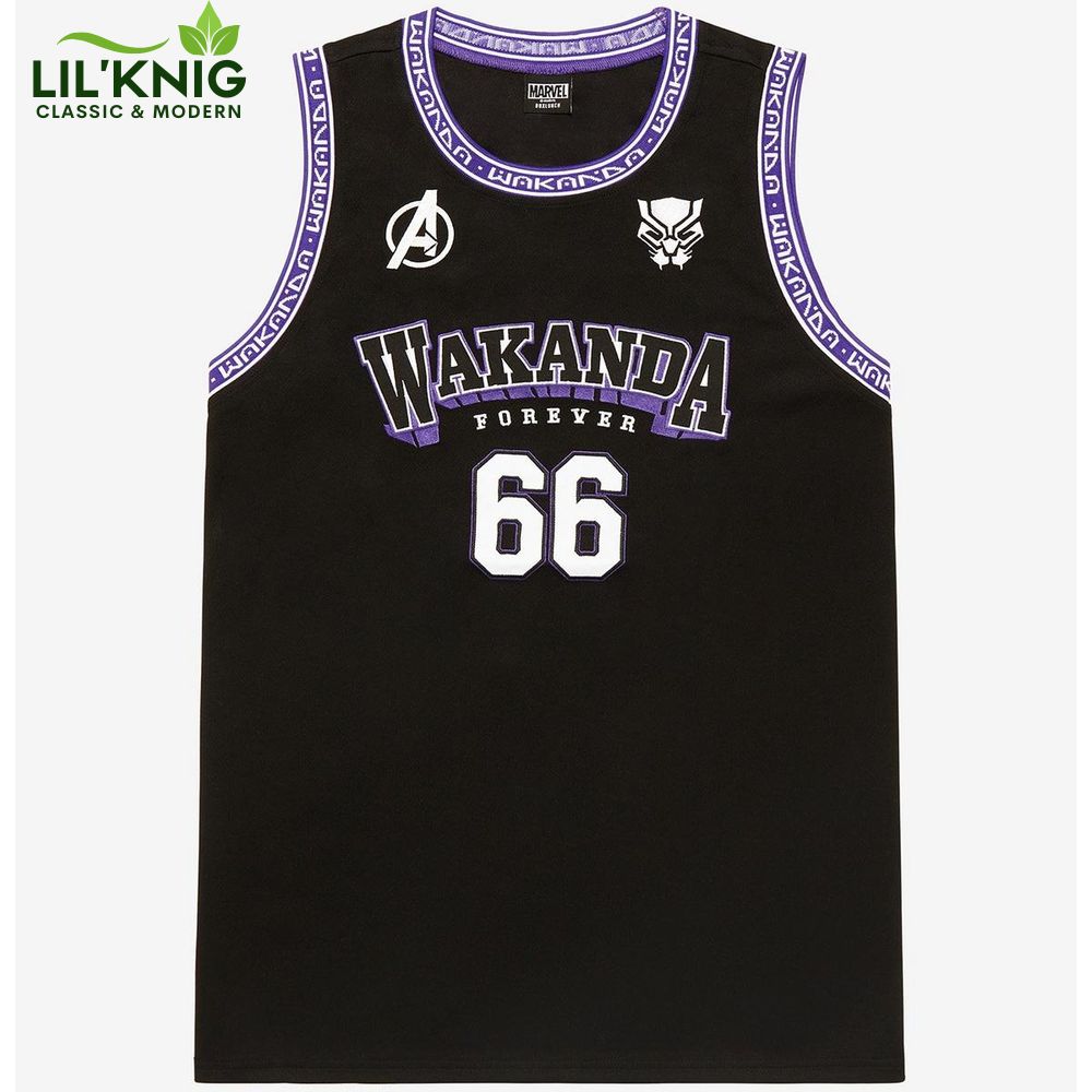 Marvel Black Panther Wakanda Forever Basketball Jersey Marvel Black Panther Wakanda Forever Basketball Jersey