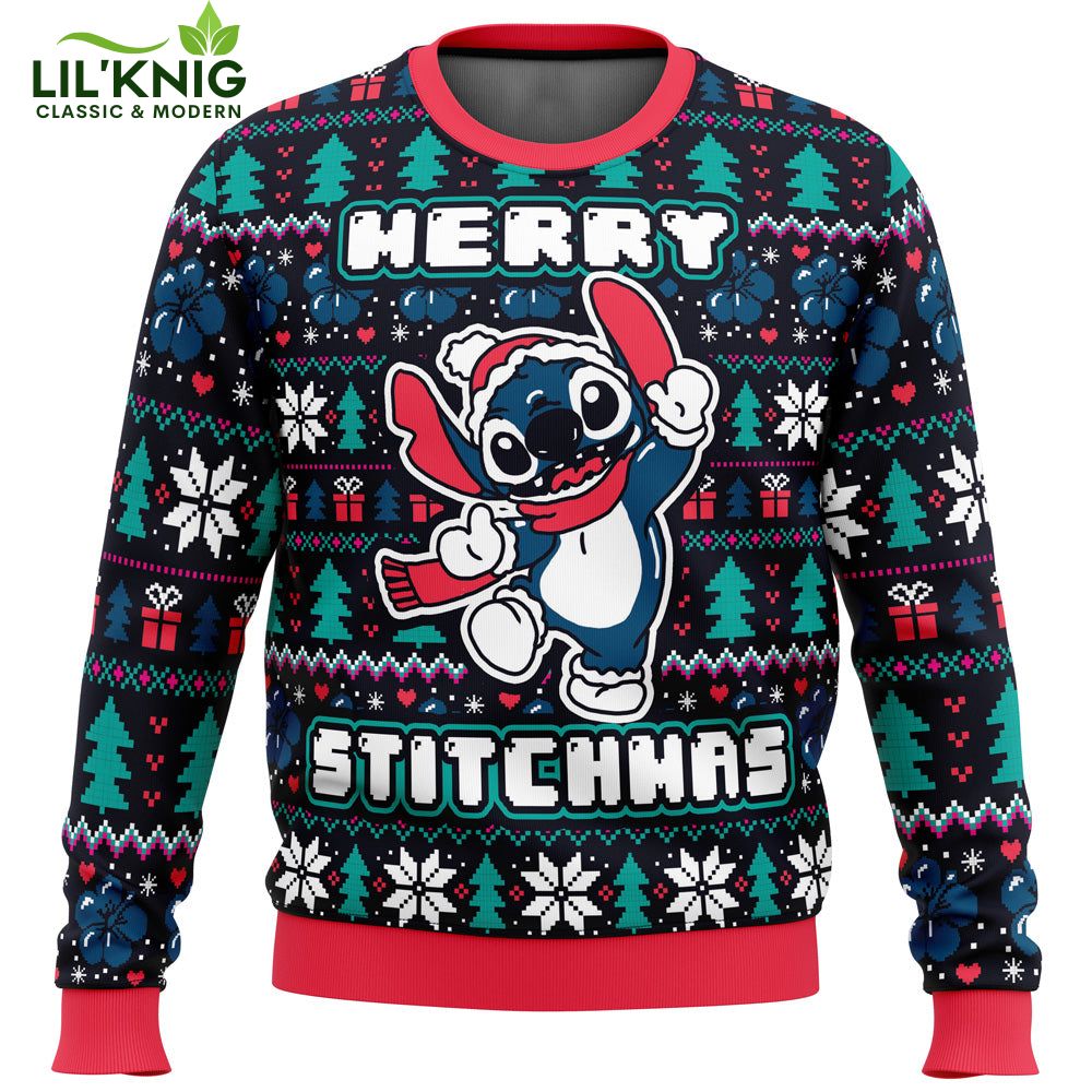 Merry Stitchmas Very Hot Ugly Sweater For Christmas 2024 Merry Stitchmas Very Hot Ugly Sweater For Christmas 2024