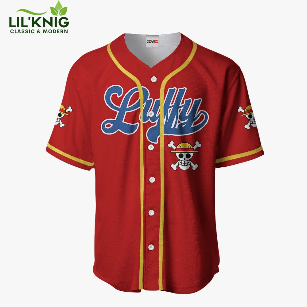 Monkey D. Luffy Symbol Anime One Piece Otaku Cosplay Shirt Anime Baseball Jersey Monkey D. Luffy Symbol Anime One Piece Otaku Cosplay Shirt Anime Baseball Jersey