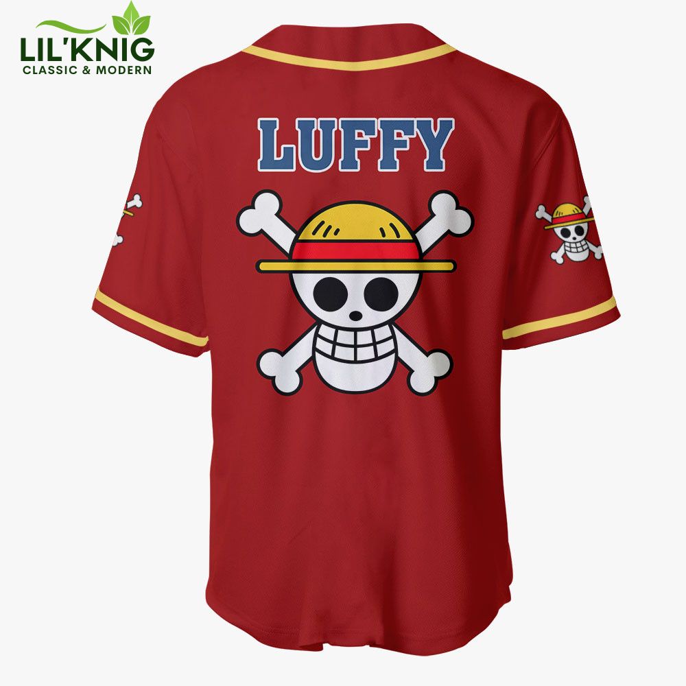 Monkey D. Luffy Symbol Anime One Piece Otaku Cosplay Shirt Anime Baseball Jersey Monkey D. Luffy Symbol Anime One Piece Otaku Cosplay Shirt Anime Baseball Jersey