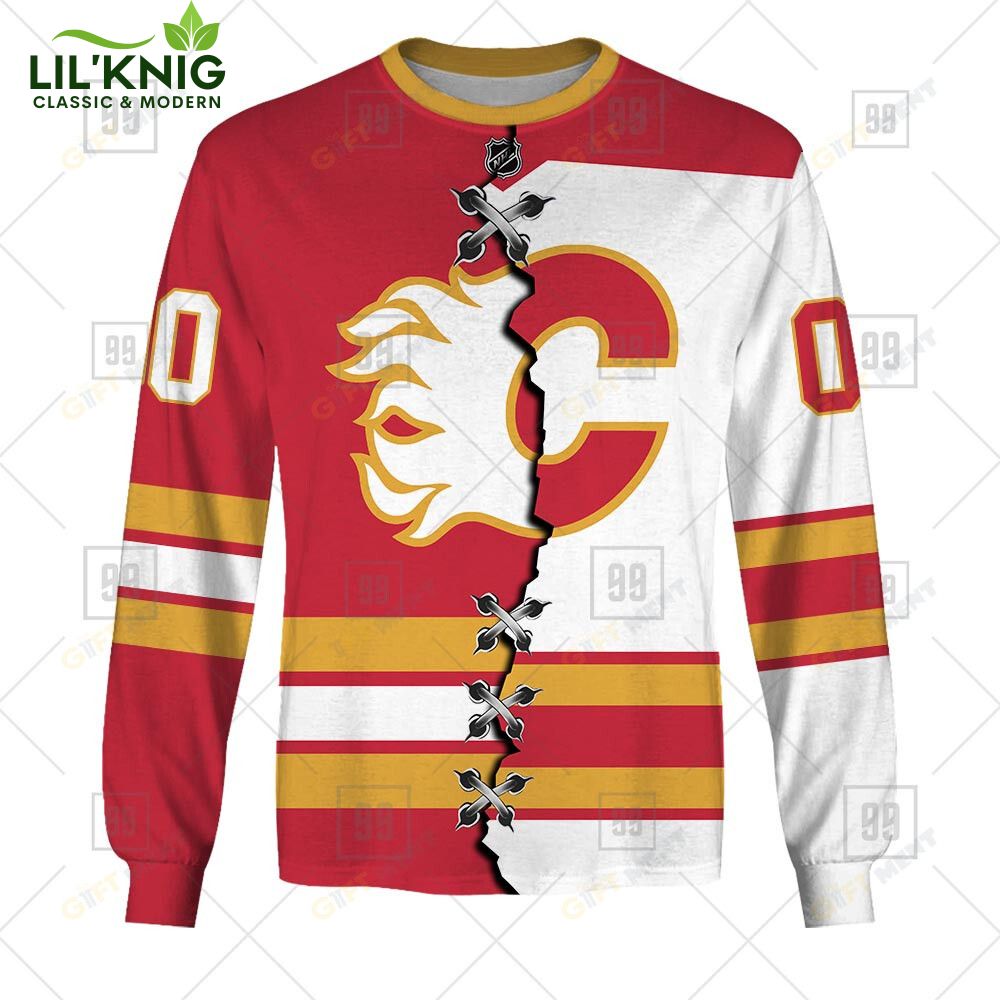 Personalized Nhl Calgary Flames Mix Jersey Personalized Nhl Calgary Flames Mix Jersey