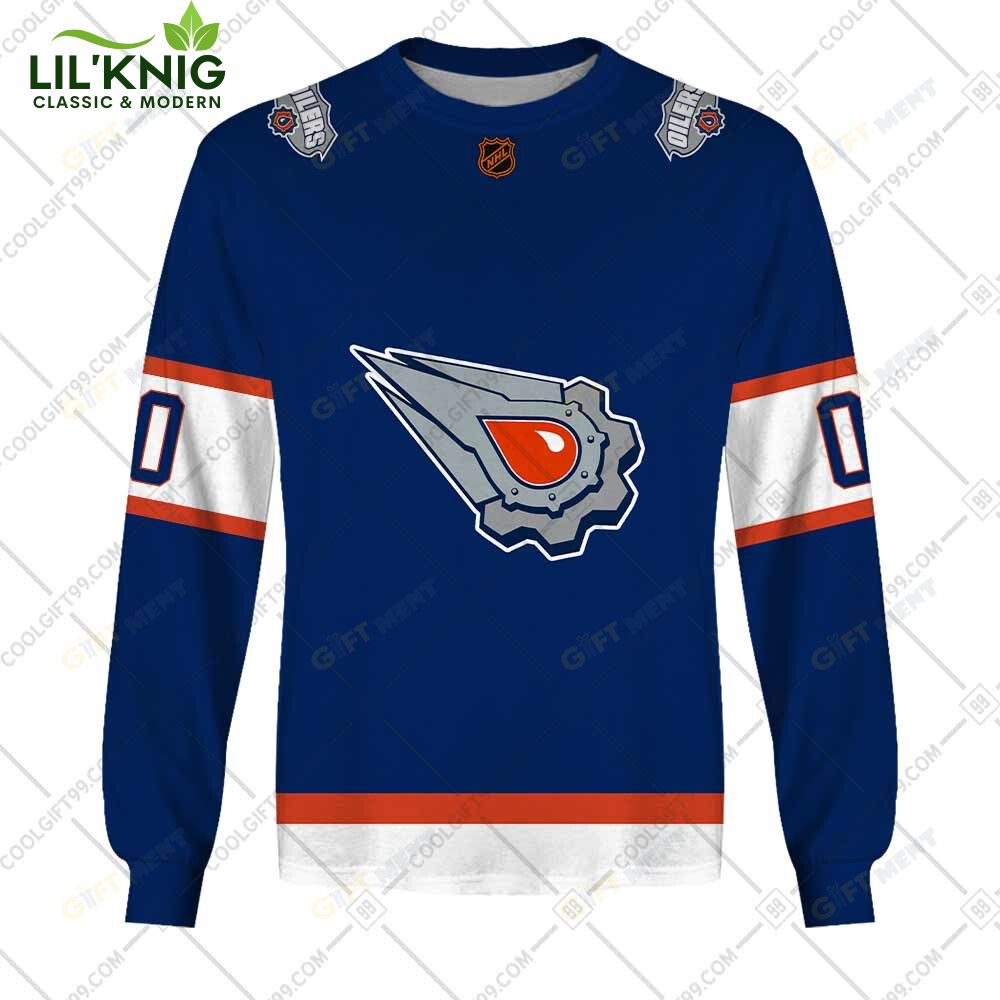 Personalized Nhl Edmonton Oilers Reverse Retro Style Personalized Nhl Edmonton Oilers Reverse Retro Style