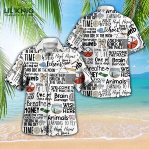 Pink Floyd Lyrics Hawaiian Shirt – Vintage Rock Music Aloha Summer Tee