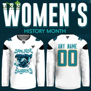 Women’s History Night san jose sharks Limited Edition Custom Name And Number hockey Jersey