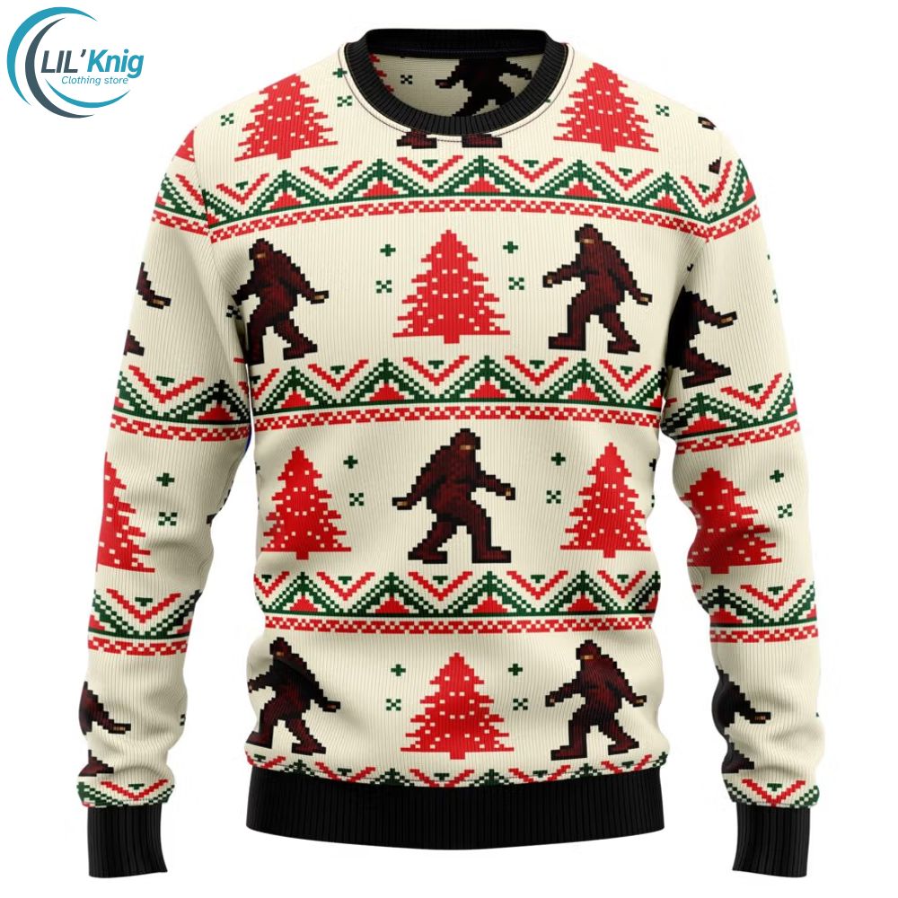 Amazing Bigfoot Ugly Christmas Sweater Amazing Bigfoot Ugly Christmas Sweater