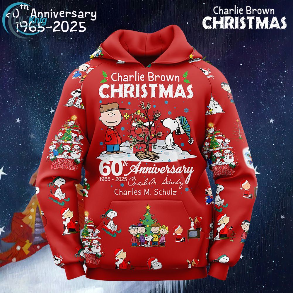 Charlie Brown Christmas -60th Anniversary (1965-2025)-3D Unisex Hoodie Charlie Brown Christmas -60th Anniversary (1965-2025)-3D Unisex Hoodie