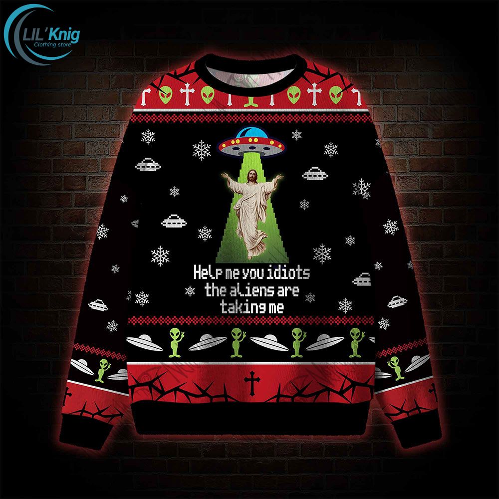 Help Me You Idiots Ugly Sweatshirts Help Me You Idiots Ugly Sweatshirts