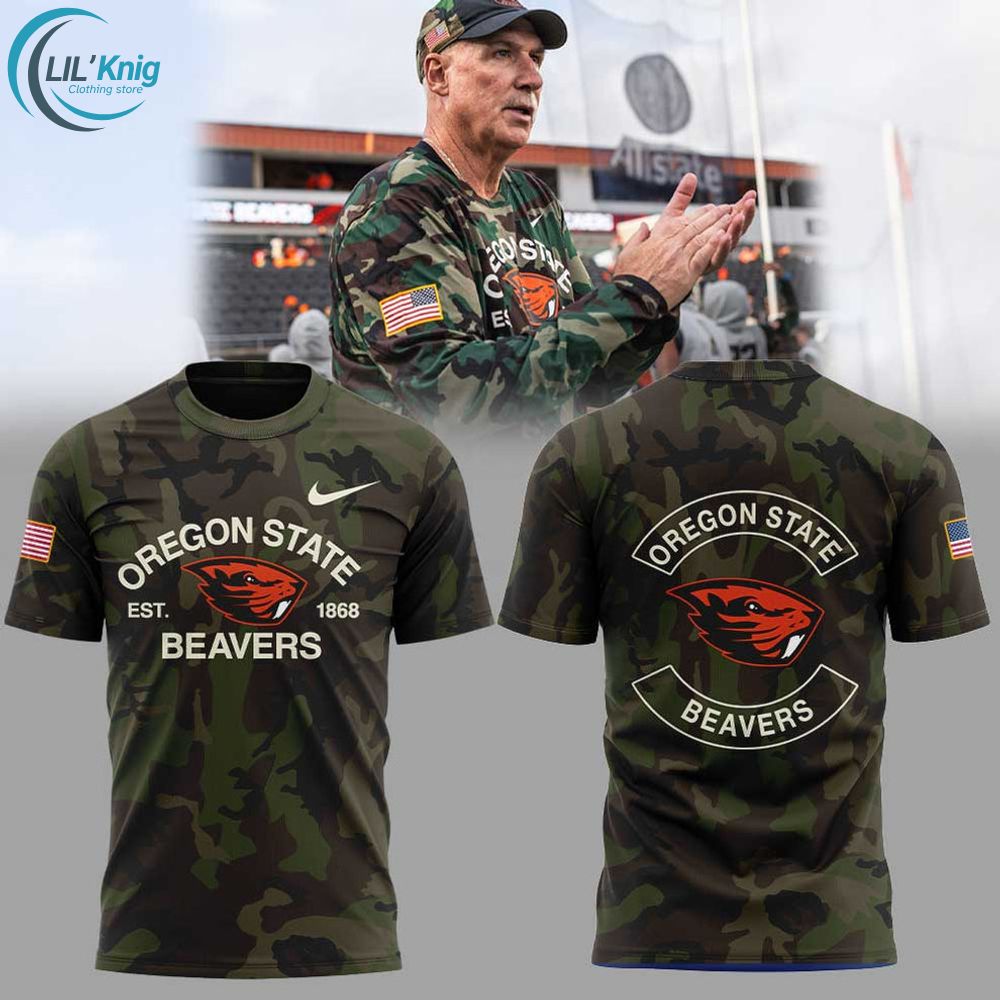Oregon State Football Military Appreciation Night Combo Shirt Oregon State Football Military Appreciation Night Combo Shirt