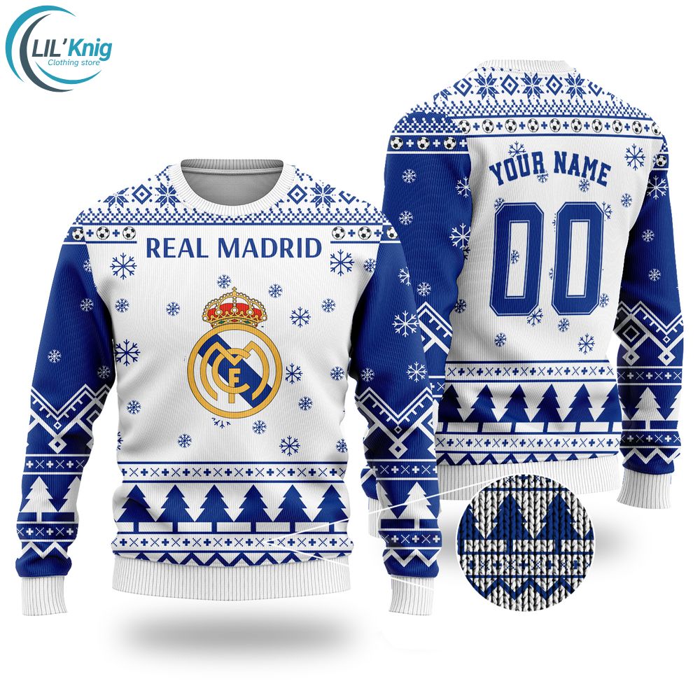 Real Madrid Custom Ugly Christmas sweater Real Madrid Custom Ugly Christmas sweater