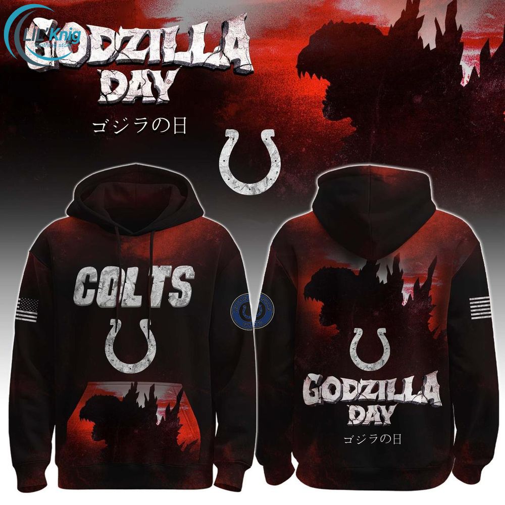 Special Edition Indianapolis Colts 2025 Happy Godzilla Day-3D Unisex Hoodie Special Edition Indianapolis Colts 2025 Happy Godzilla Day-3D Unisex Hoodie