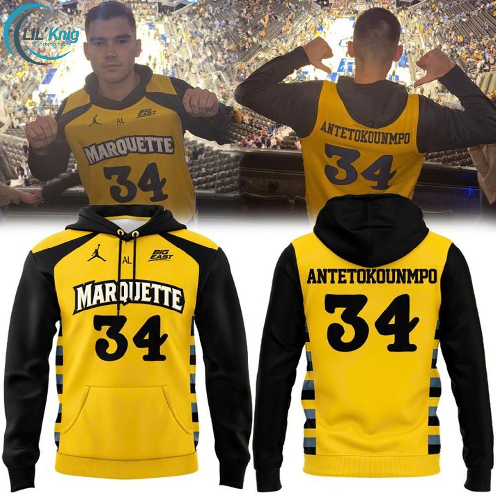 Special New Giannis Antetokounmpo Marquette Basketball Hoodie Special New Giannis Antetokounmpo Marquette Basketball Hoodie