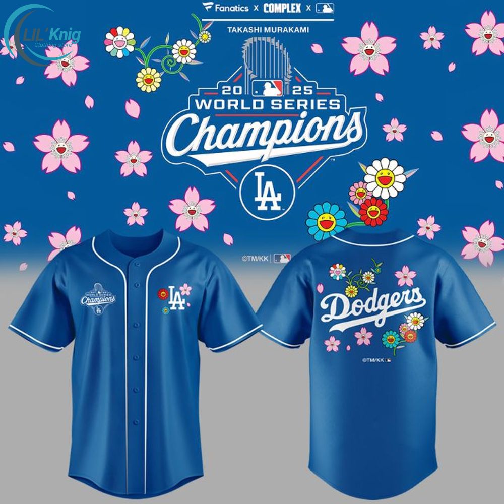 Takashi Murakami x LA Dodgers World Series Champions 2025 Baseball Jersey Takashi Murakami x LA Dodgers World Series Champions 2025 Baseball Jersey