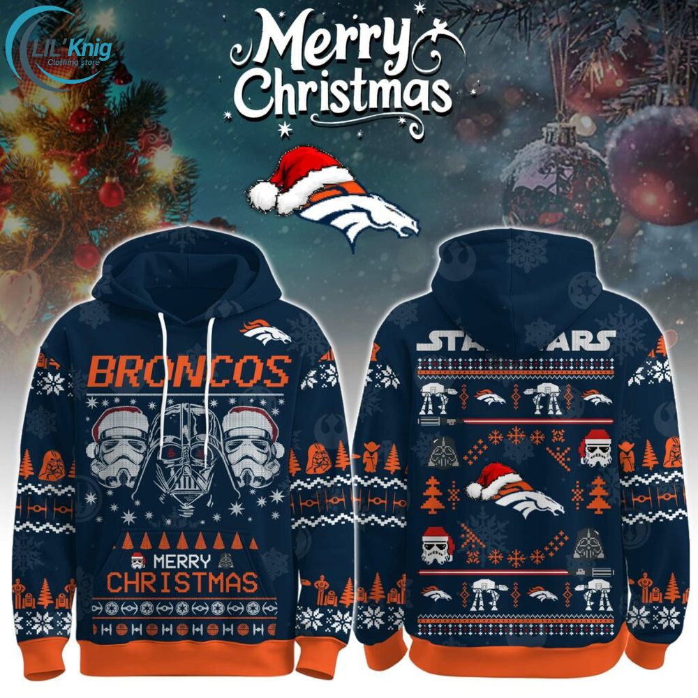 Unisex Broncos Merry Christmas The Force Edition Hoodie Unisex Broncos Merry Christmas The Force Edition Hoodie