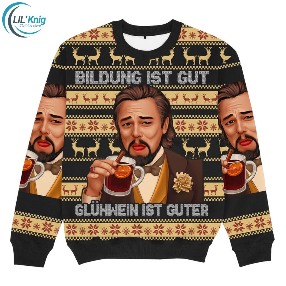 BILDUNG IST GUT GLÜHWEIN - Christmas Ugly Sweater BILDUNG IST GUT GLÜHWEIN - Christmas Ugly Sweater