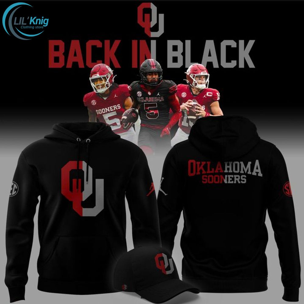 2025 limited edition Hoodie Oklahoma Sooners football "Back In Black" for fans 2025 limited edition Hoodie Oklahoma Sooners football "Back In Black" for fans