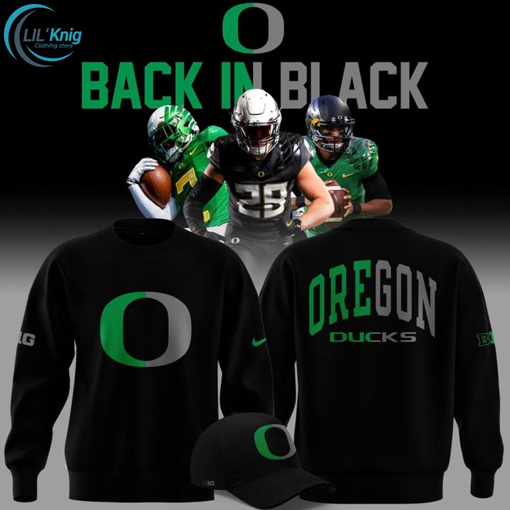 2025 limited edition sweatshirt Oregon Ducks football "Back In Black" for fans 2025 limited edition sweatshirt Oregon Ducks football "Back In Black" for fans